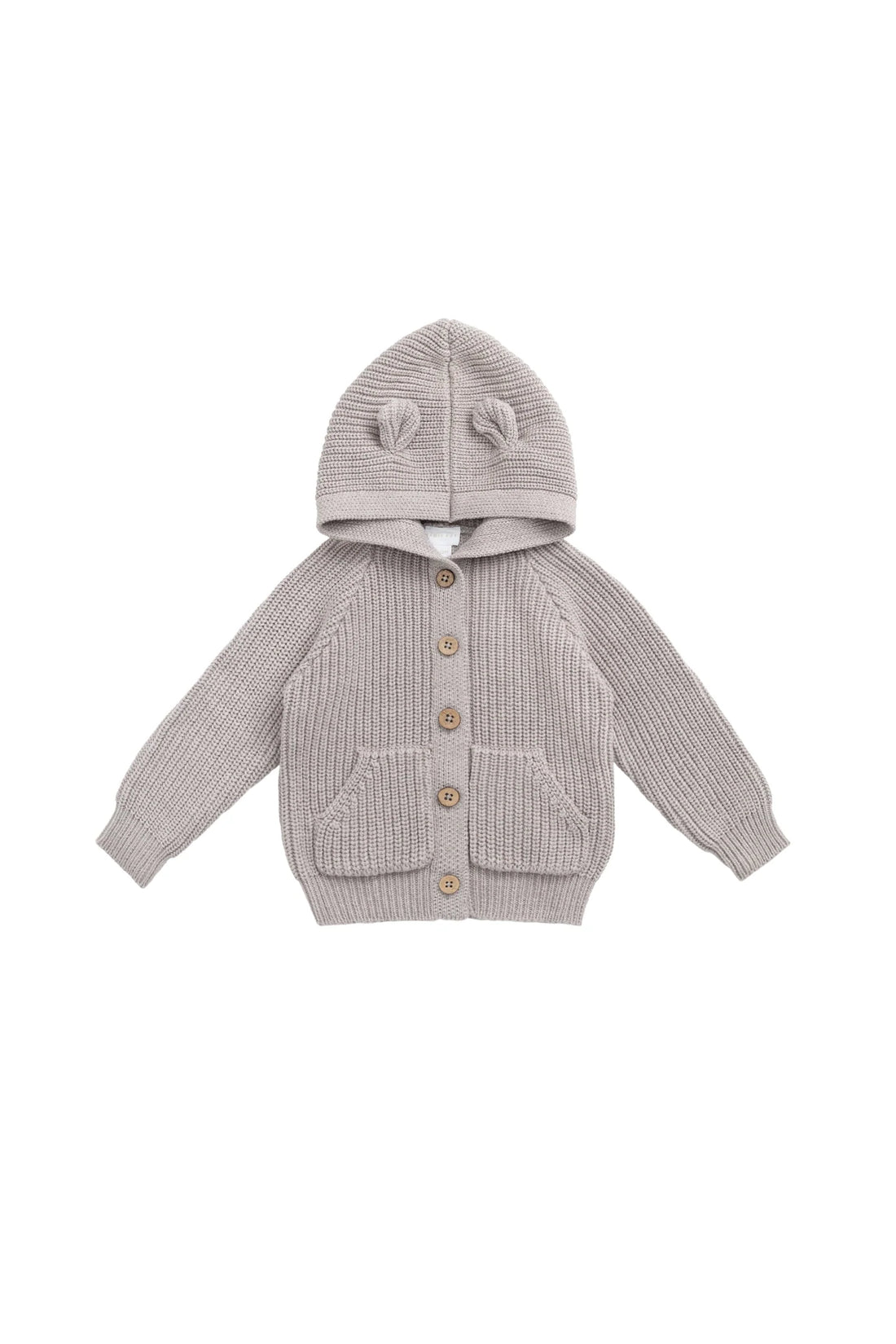 Jamie Kay OG Bear Knit Cardigan - Moleskin Marle