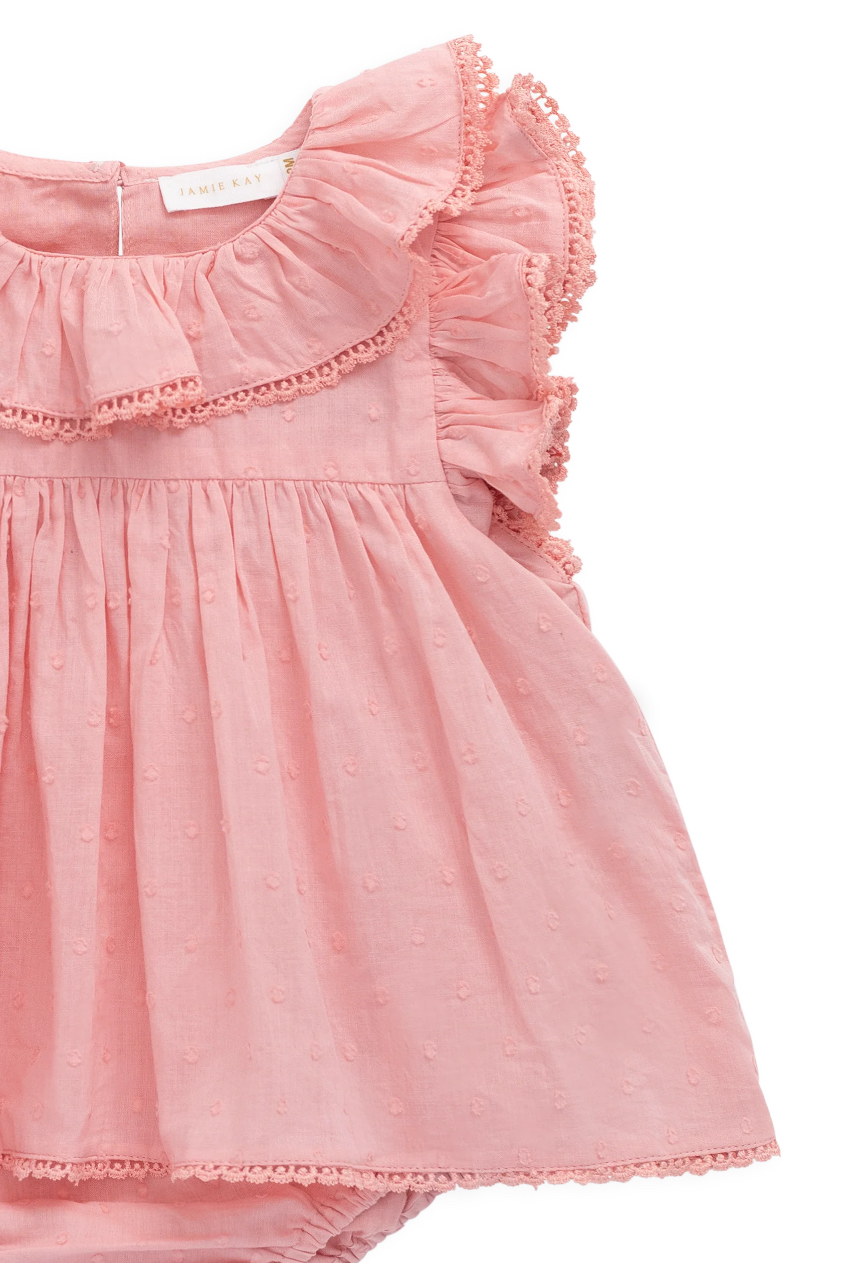 Jamie Kay Organic Cotton Frannie Playsuit - Swiss Pink