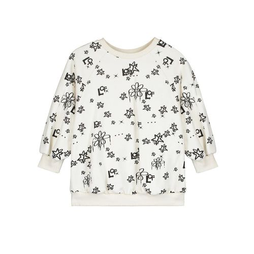 Little Creative Factory Smile Sweatshirt- Cream