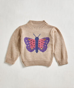 Oeuf Intarsia Sweater - Sand/Butterfly