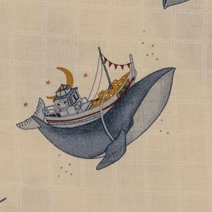 Konges Sløjd 3 Pack Muslin Cloth GOTS - Whale Boat