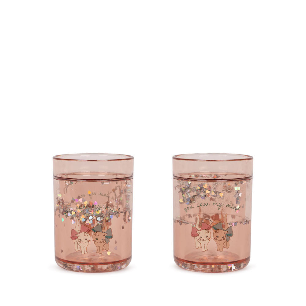Konges Sløjd 2 Pack Glitter Cups - Bow Kitty