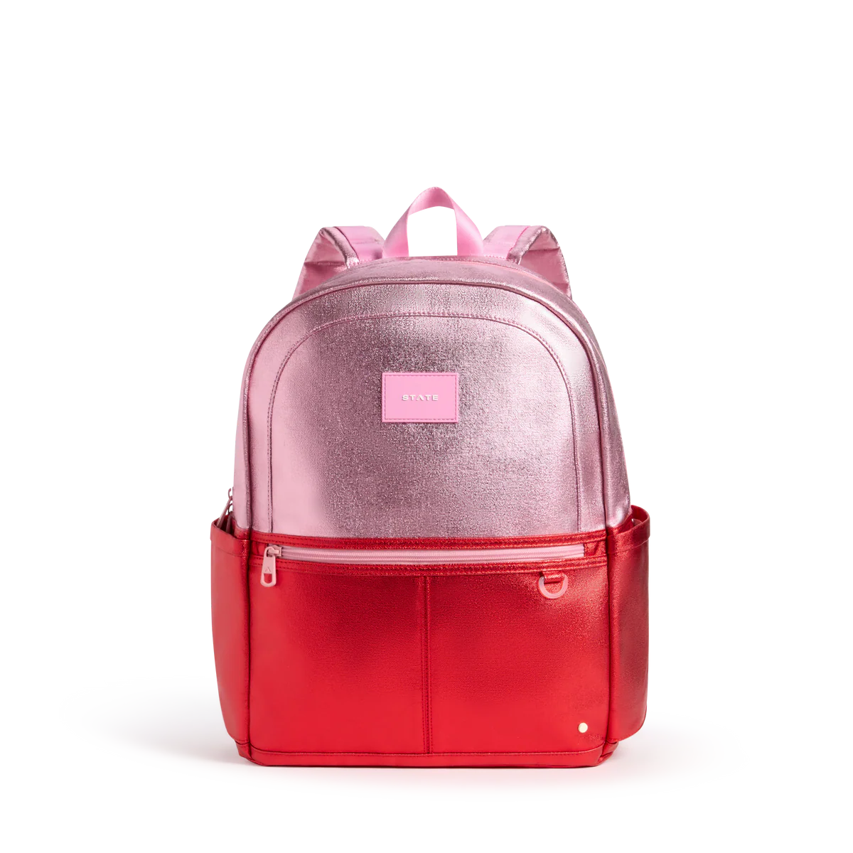 State Bags Kane Double Pocket Large Backpack - Pink/Red Color block