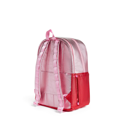 State Bags Kane Double Pocket Large Backpack - Pink/Red Color block