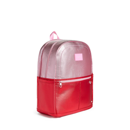State Bags Kane Double Pocket Large Backpack - Pink/Red Color block