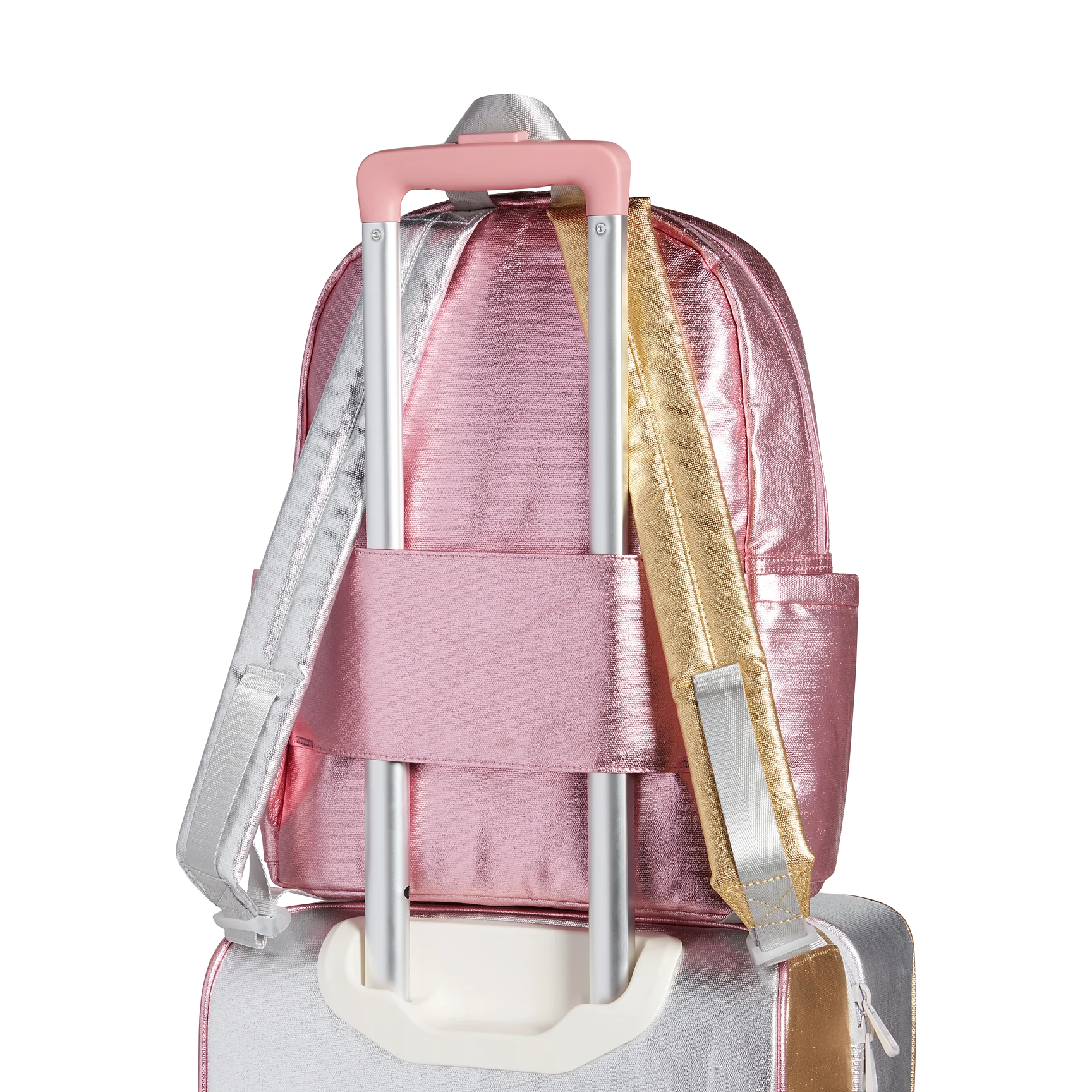 State Bags Kane Kids Backpack - Metallic Pink / Silver