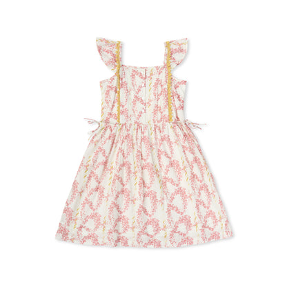 Lali Pinafore Dress - Climbing Roses Print