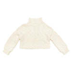 Little Creative Factory Tricot Zig Zag Turtleneck Sweater - Cream