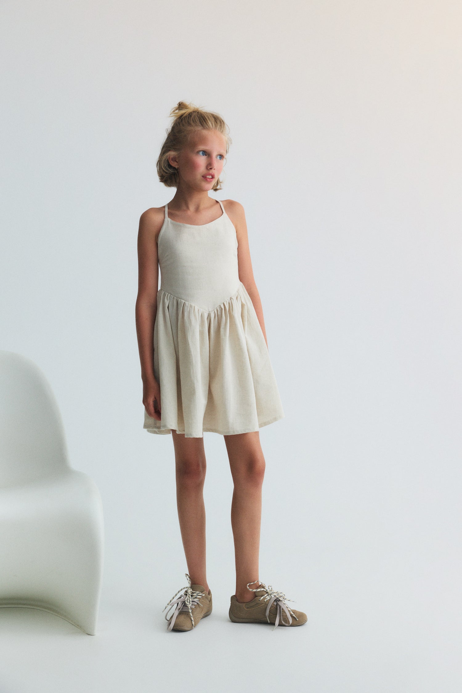 The New Society Lippia Teen Dress - Sand Vigore