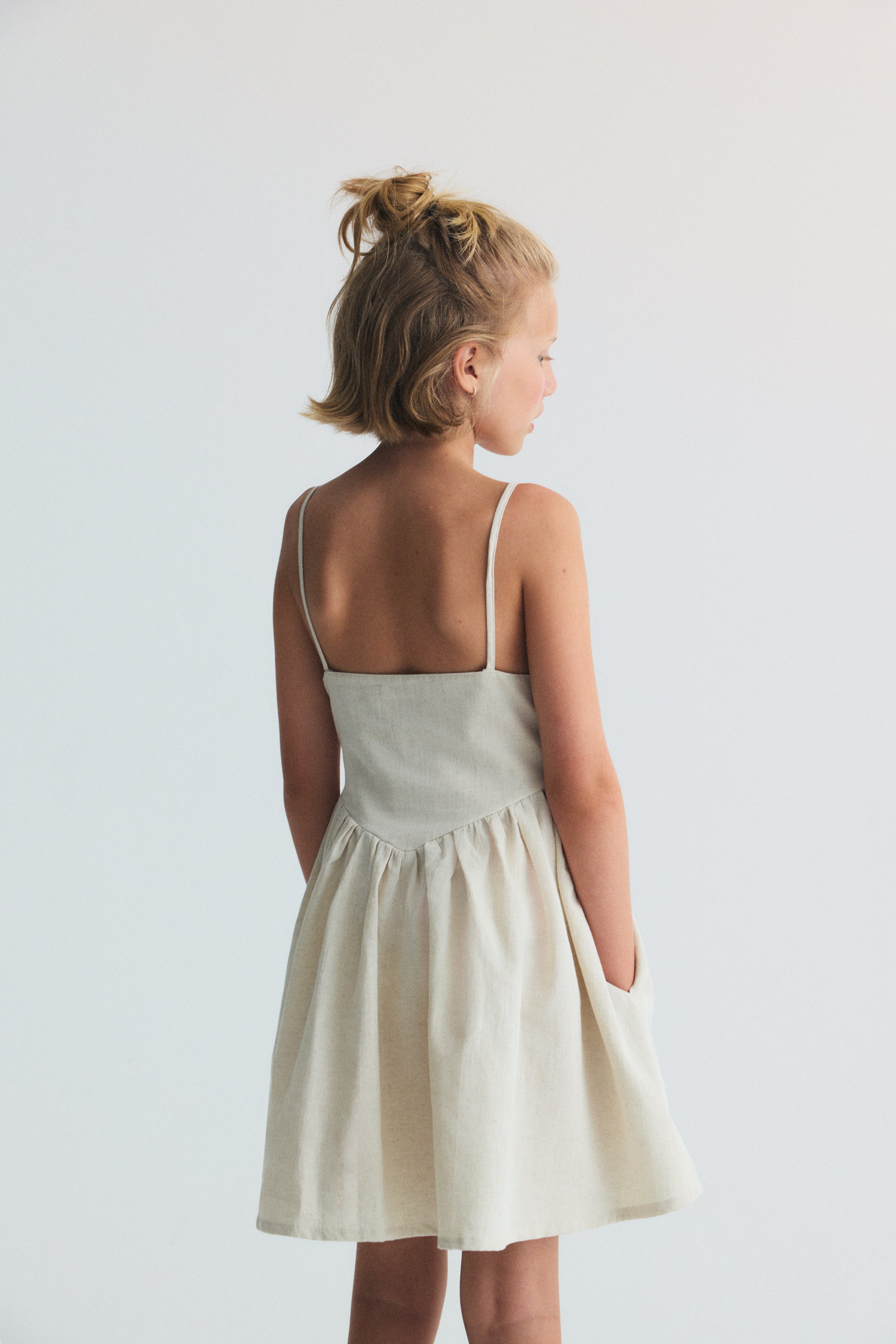 The New Society Lippia Teen Dress - Sand Vigore