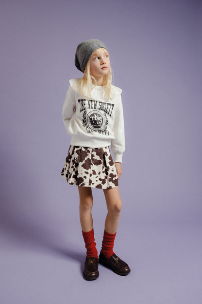 The New Society Dakota Skirt - Cow Print