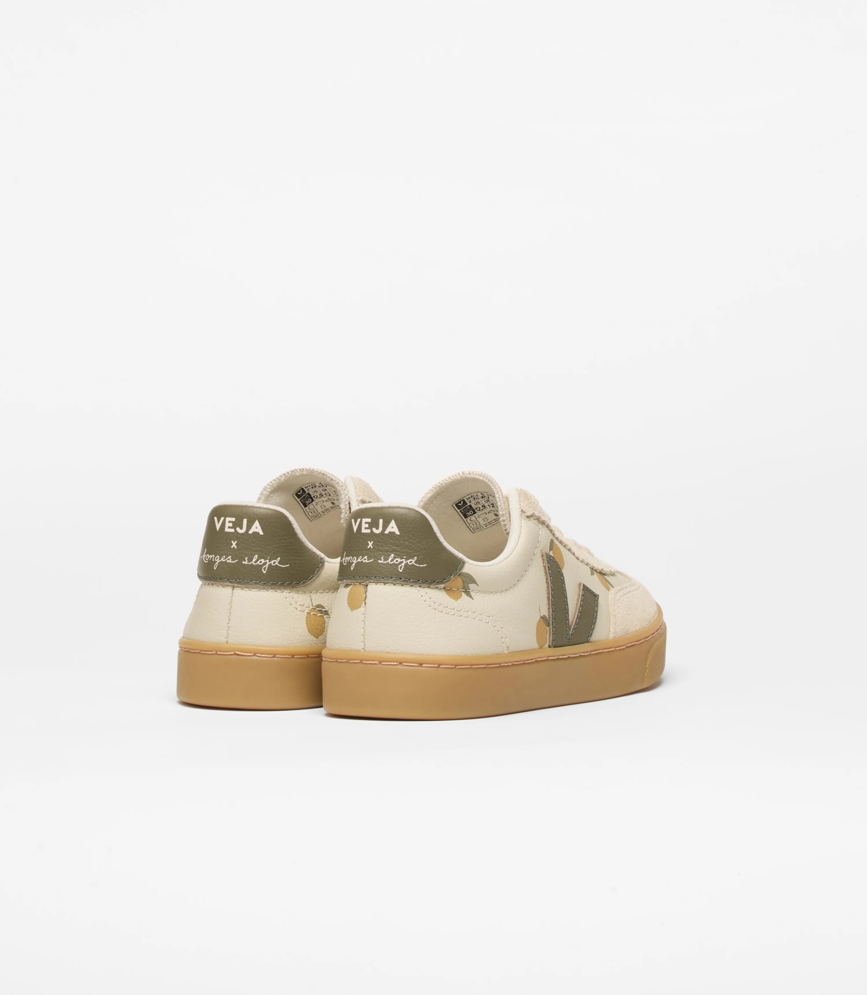Veja X Konges Sløjd Small Volley Leather Sneakers - Lemon Argile