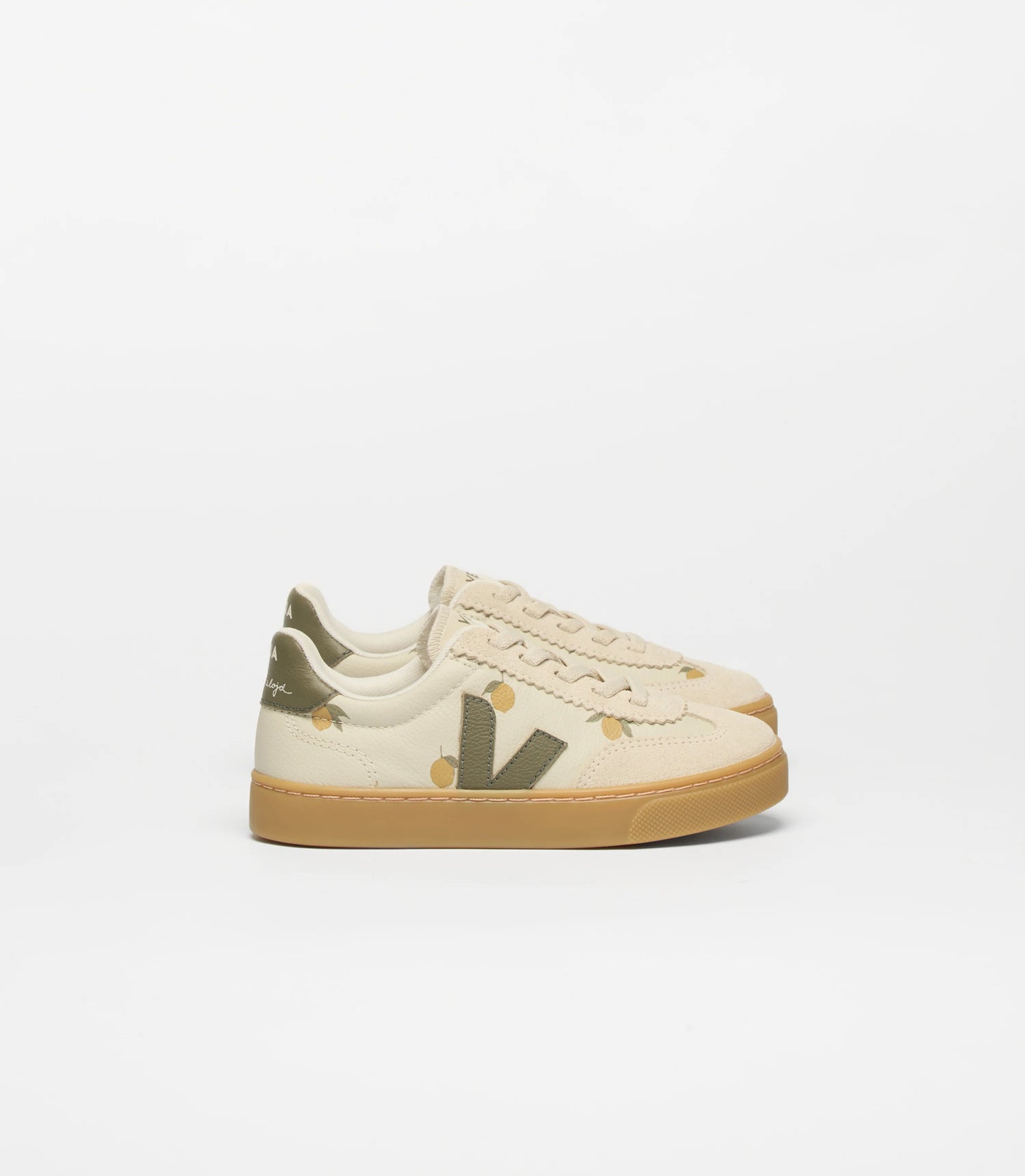 Veja X Konges Sløjd Small Volley Leather Sneakers - Lemon Argile