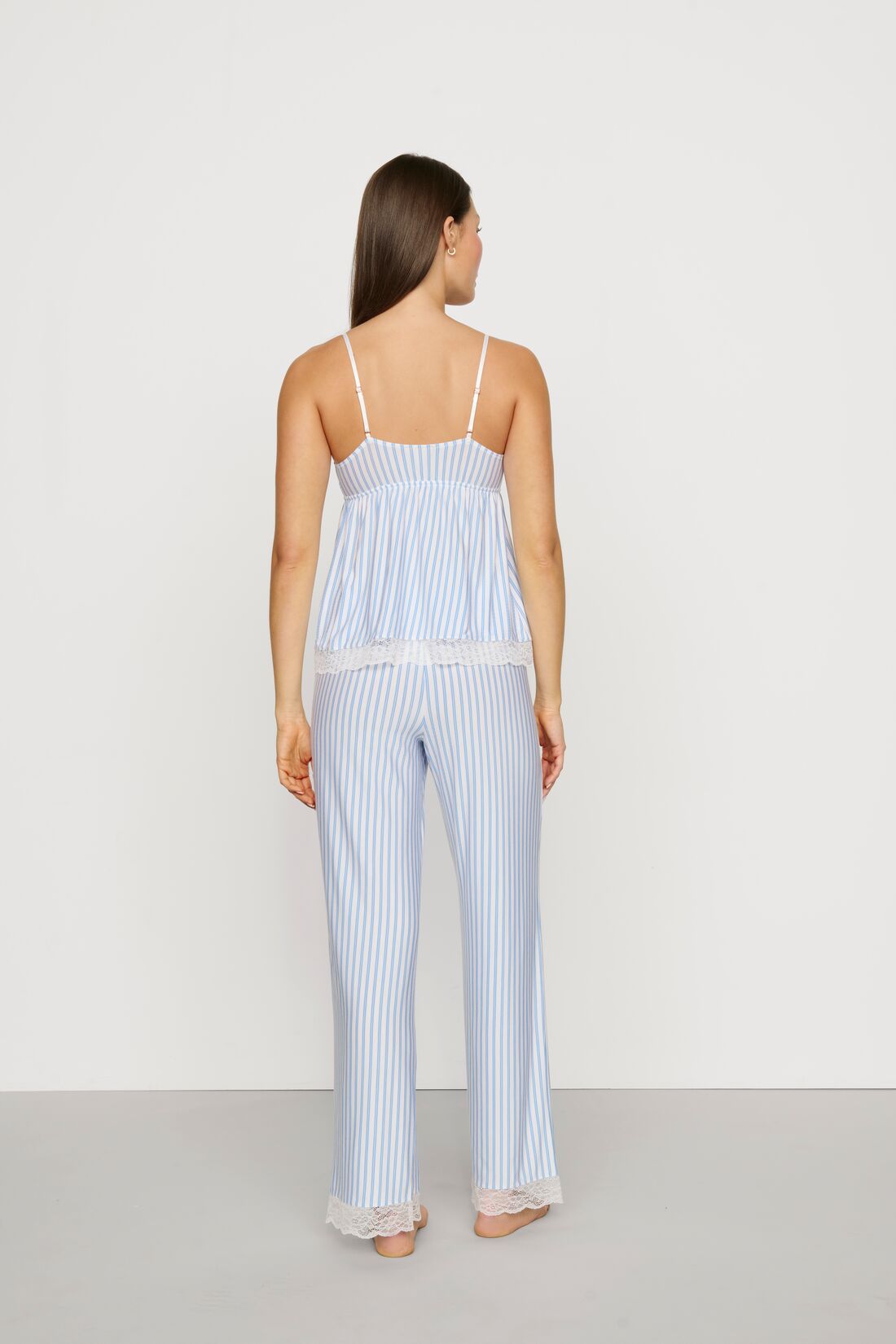 Eberjey Isla Cami And Pant Set - Ragata Stripe / White Summer