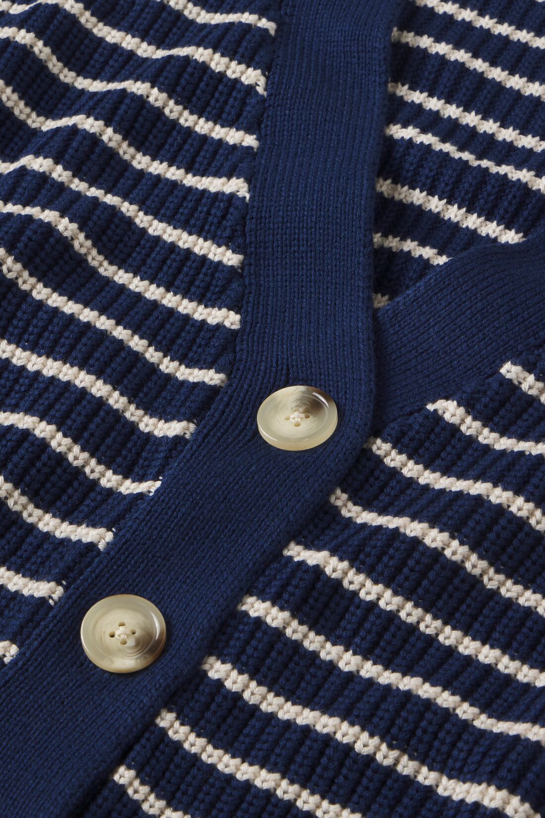 Eberjey Fine Gauze Coastal Cropped Cardigan - Stripe Navy / Ivory
