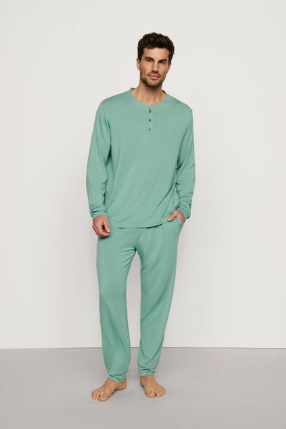 Eberjey Henry Long PJ Set - Seagrass