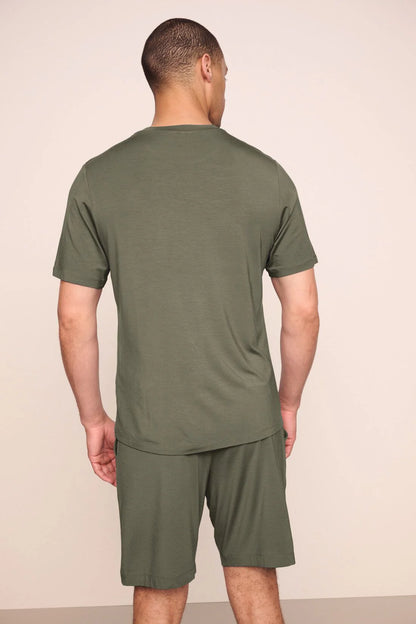 Eberjey Henry Short PJ Set - Smokey Olive