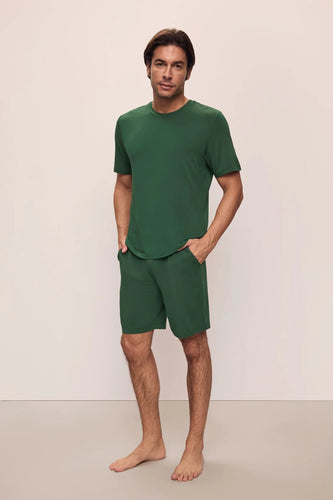 Eberjey Men's Henry Short Pj Set - Forest Green