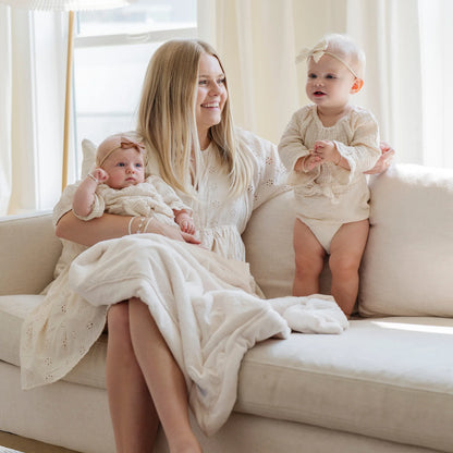 Saranoni Lush Receiving Blankets - Natural