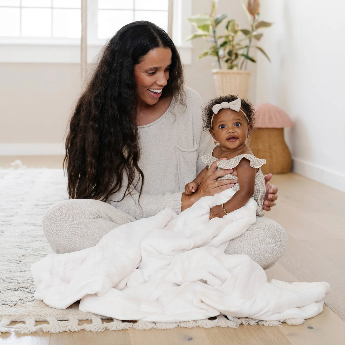 Saranoni Lush Receiving Blankets - Natural