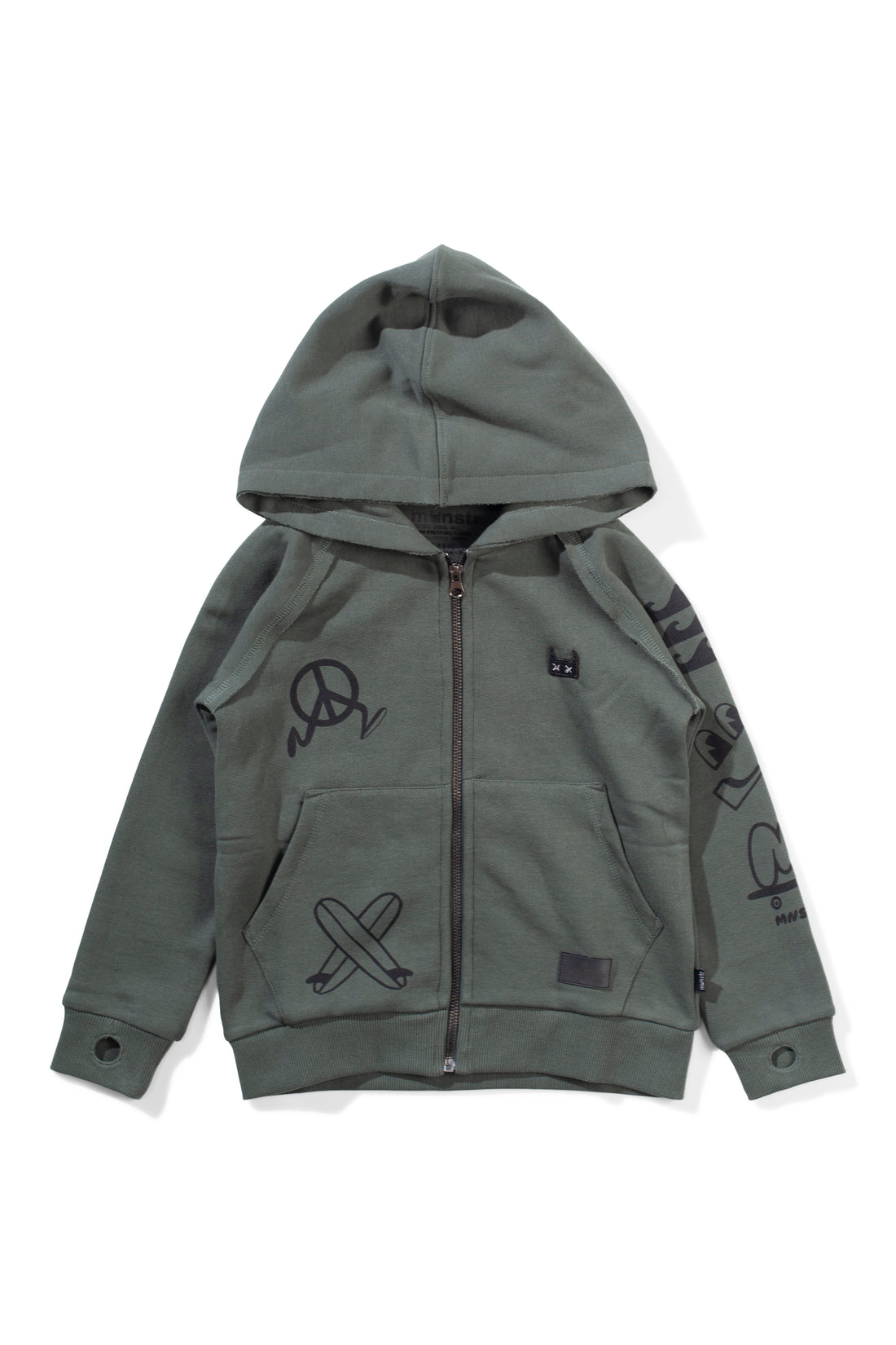 Munster Kids Icon Patch Hoody - Ocean Green