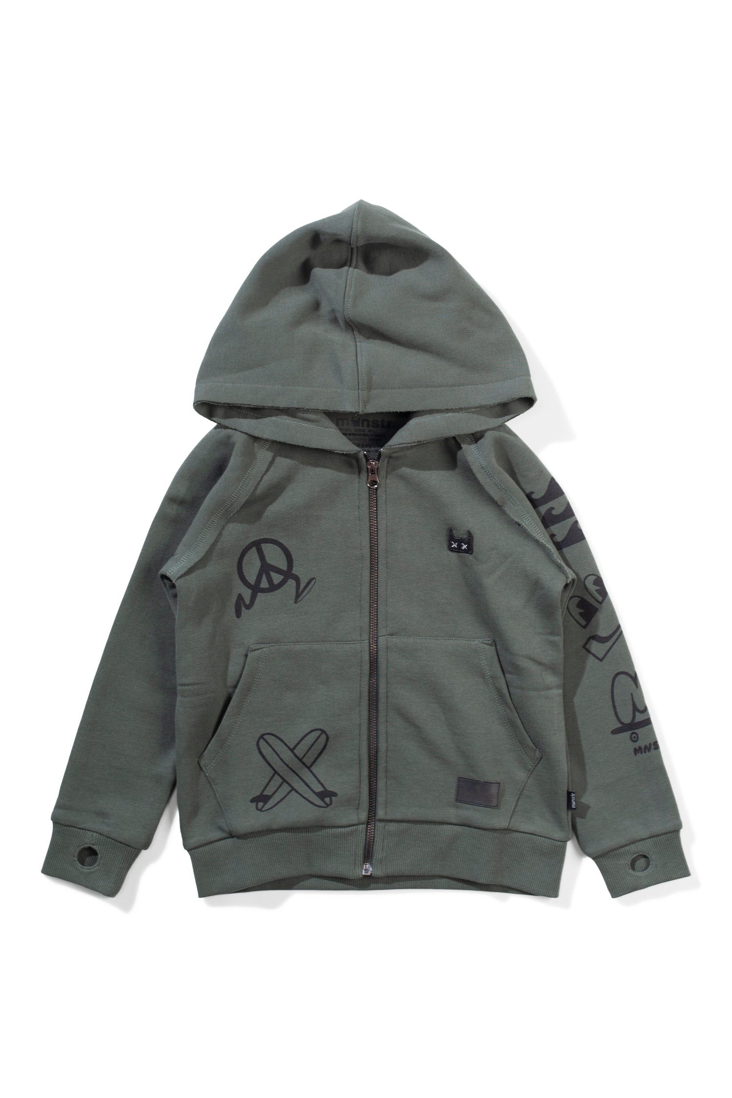 Munster Kids Icon Patch Hoody - Ocean Green