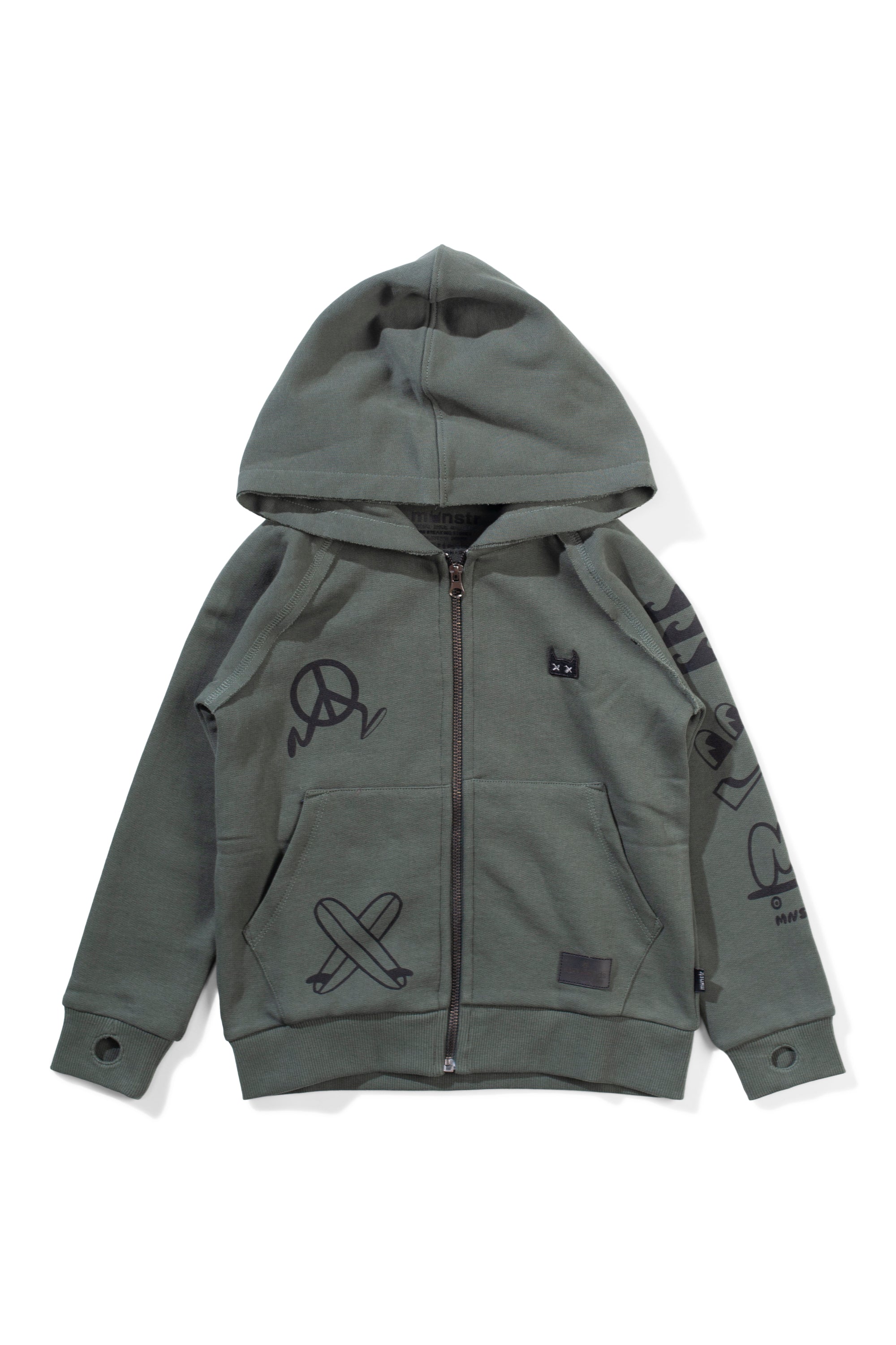 Munster Kids Icon Patch Hoody - Ocean Green