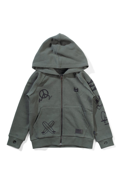 Munster Kids Icon Patch Hoody - Ocean Green