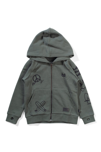 Munster Kids Icon Patch Hoody - Ocean Green