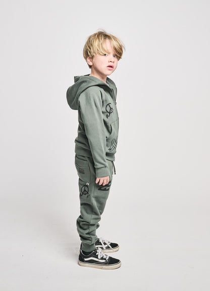 Munster Kids Icon Patch Hoody - Ocean Green