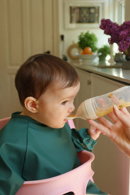 Konges Sløjd 2 Pack Dinner Bib With Sleeves - Kubi / Rain Forest