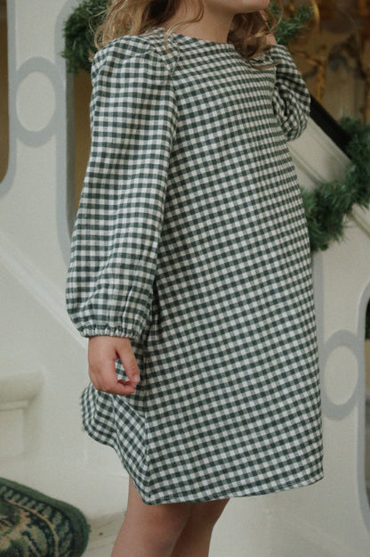Konges Sløjd Foret Dress GOTS - Green Check