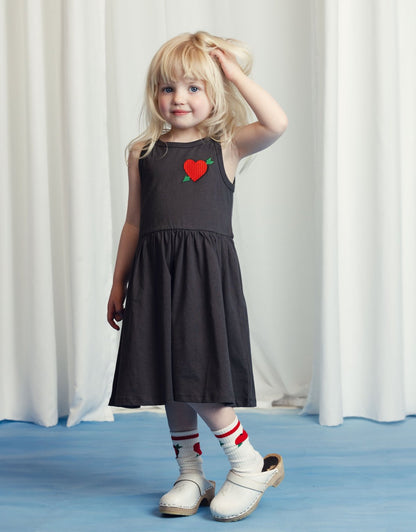 Mini Rodini Arrowed Hearts Embroidered Tank Dress