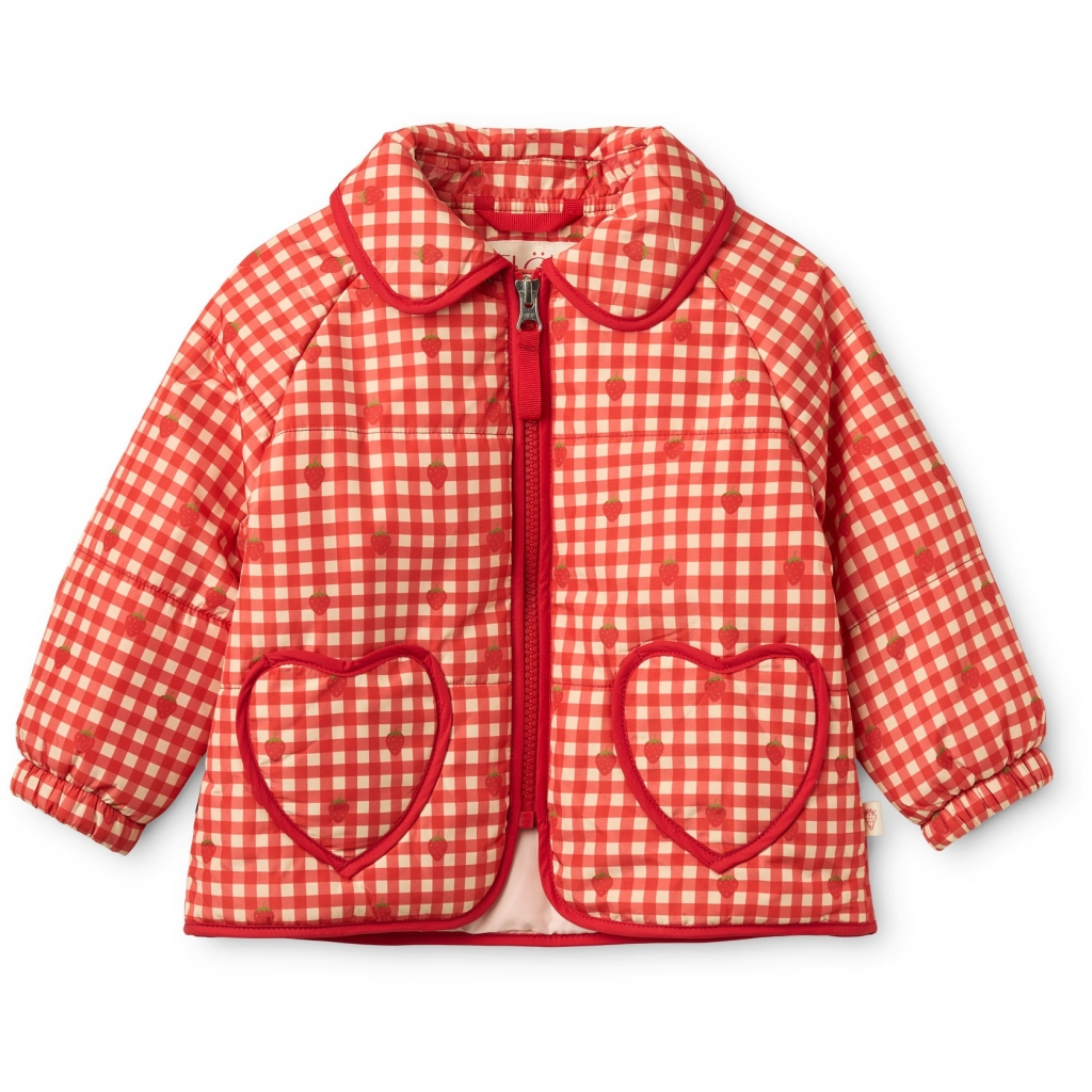 Flöss Molly Padded Jacket - Red Berry Gingham