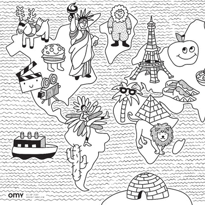 Omy Coloring Pocket Poster - Mini Atlas