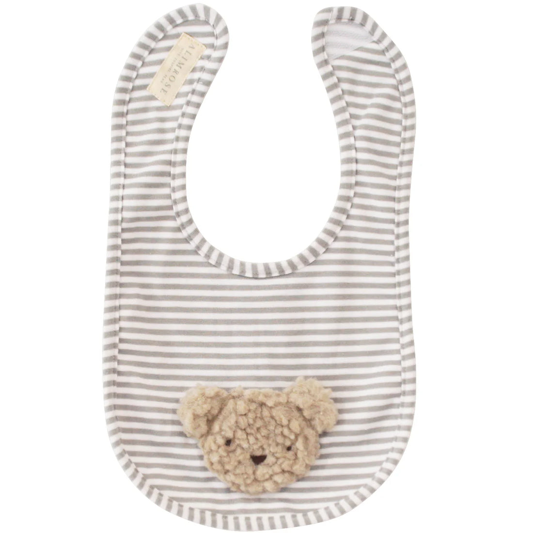 Alimrose Sherpa Bear Bib - Oatmeal