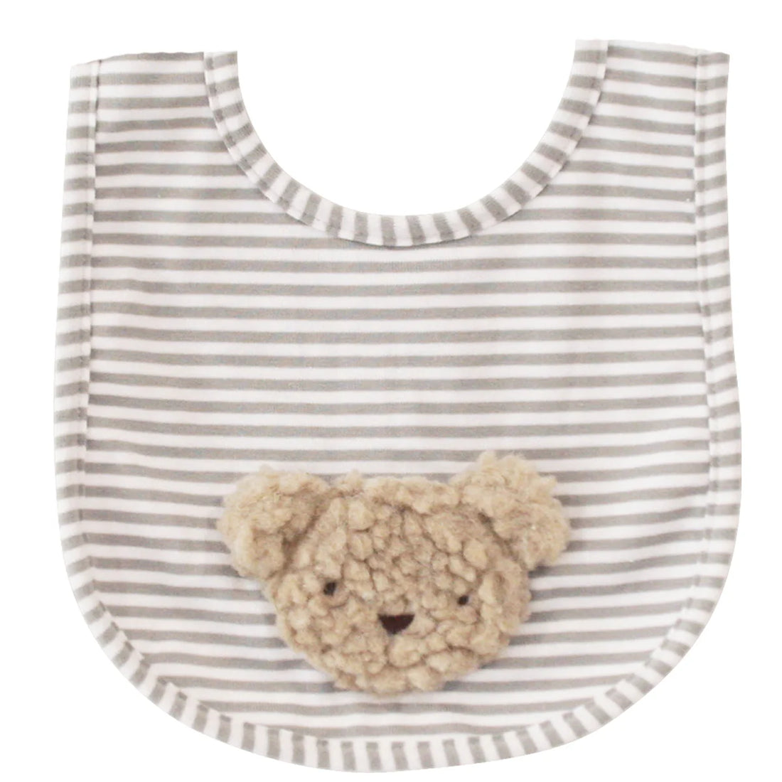 Alimrose Sherpa Bear Bib - Oatmeal