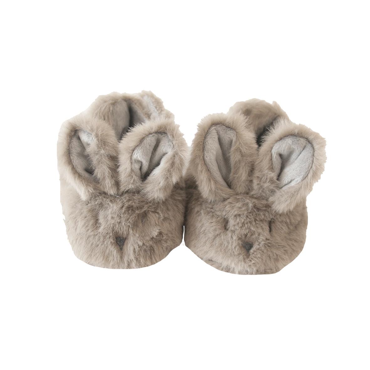 Alimrose Luxe Bunny Booties - Grey