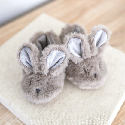 Alimrose Luxe Bunny Booties - Grey