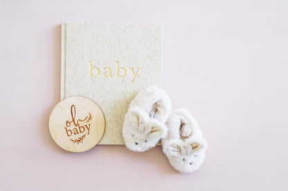Alimrose Luxe Bunny Booties - Ivory