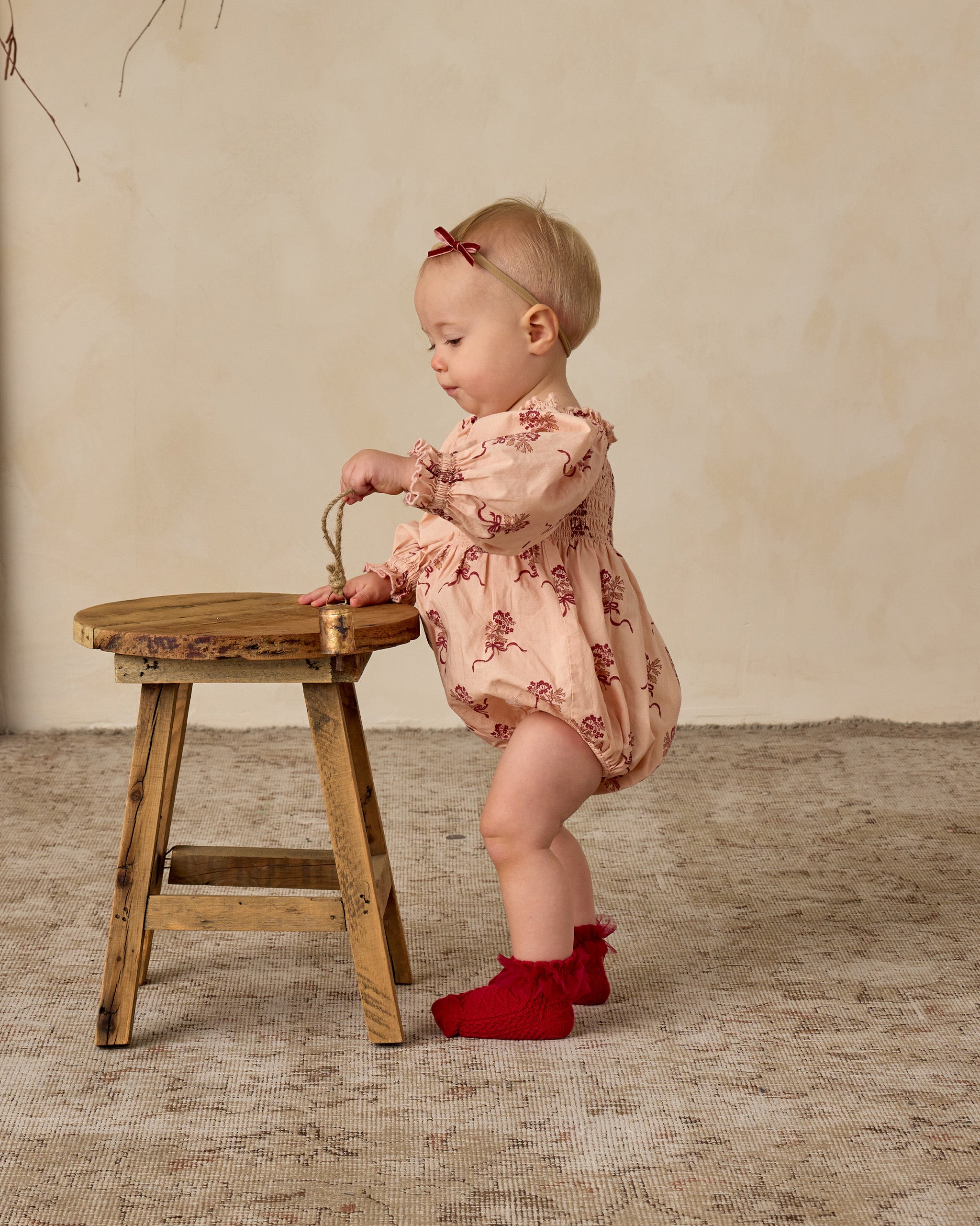 Noralee Autumn Romper - Vintage Ruby
