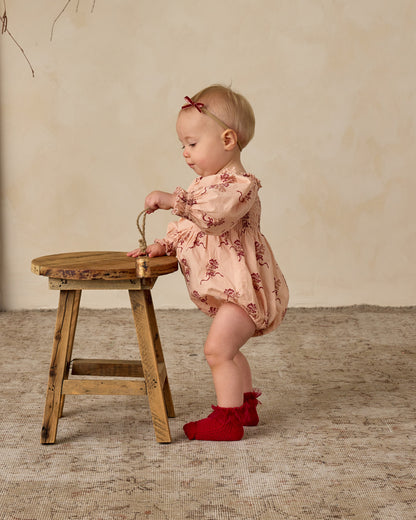Noralee Autumn Romper - Vintage Ruby