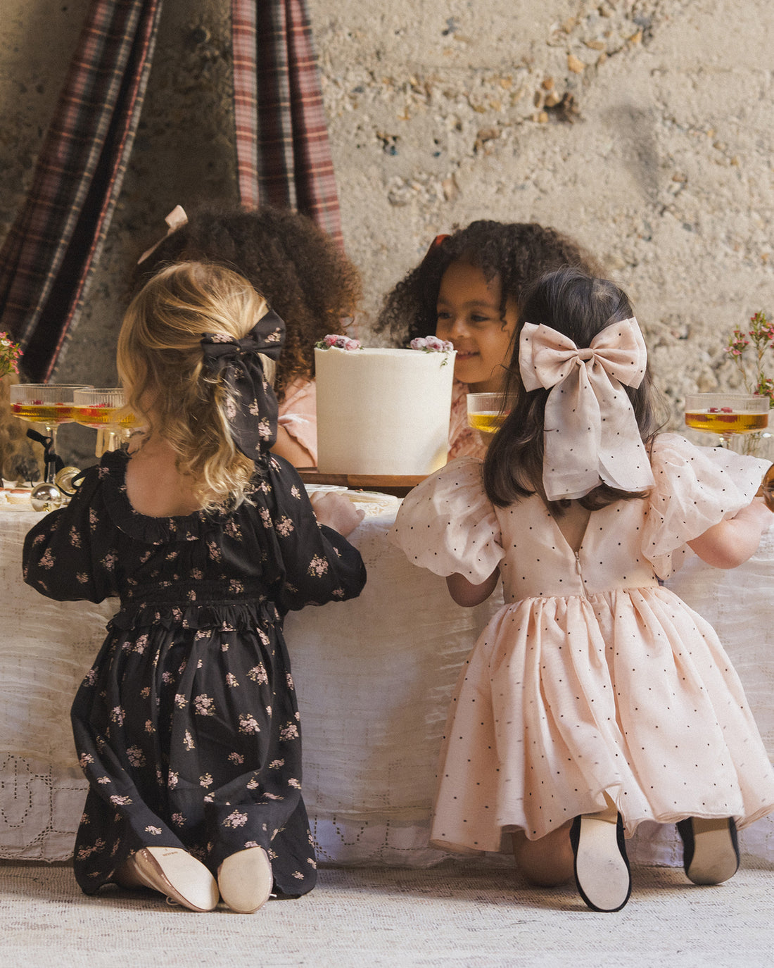 Noralee Alice Bow - Flocked Dot