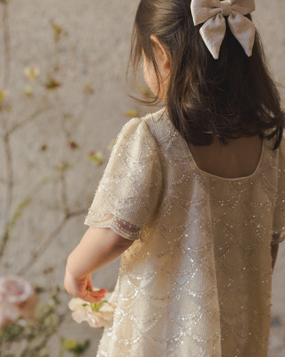 Noralee Daisy Dress - Silver Metallic