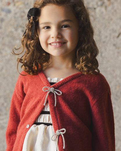 Noralee Bow Cardigan - Ruby