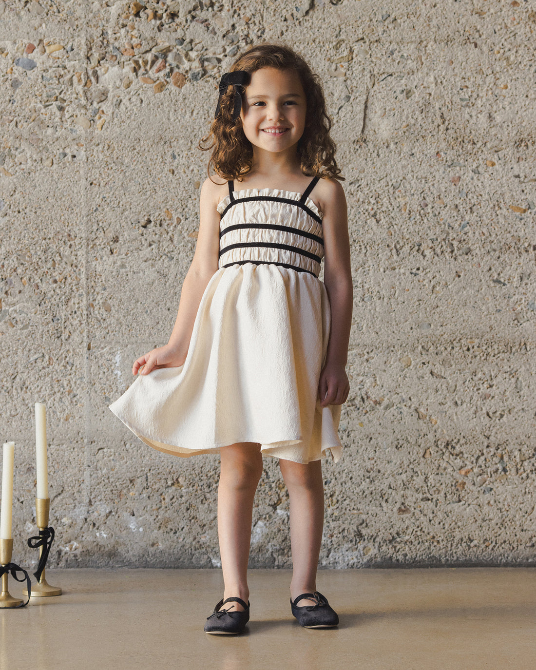 Noralee Annabelle Dress - Metallic Ivory