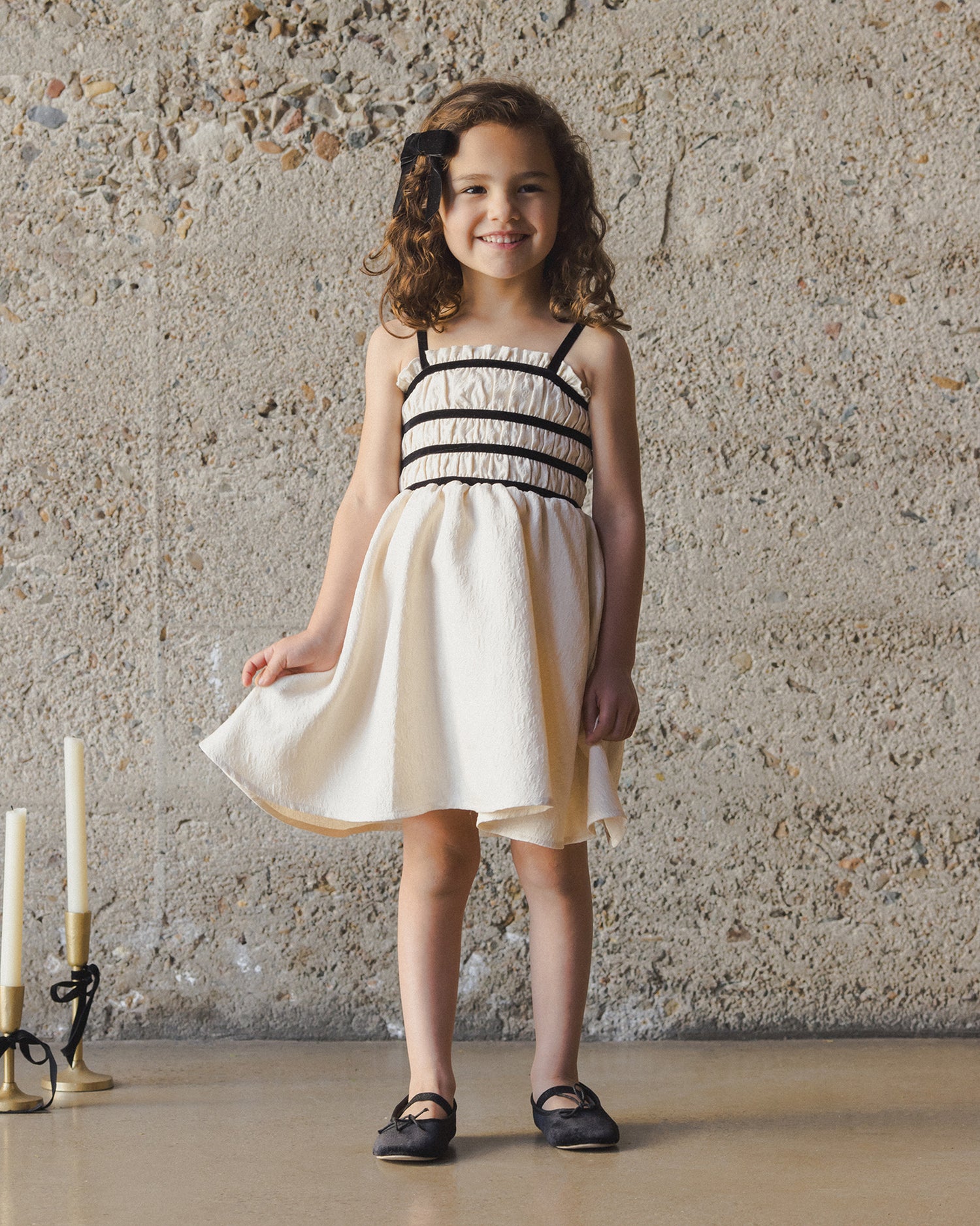 Noralee Annabelle Dress - Metallic Ivory