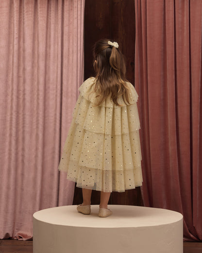 Noralee Tulle Cape - Champagne Star
