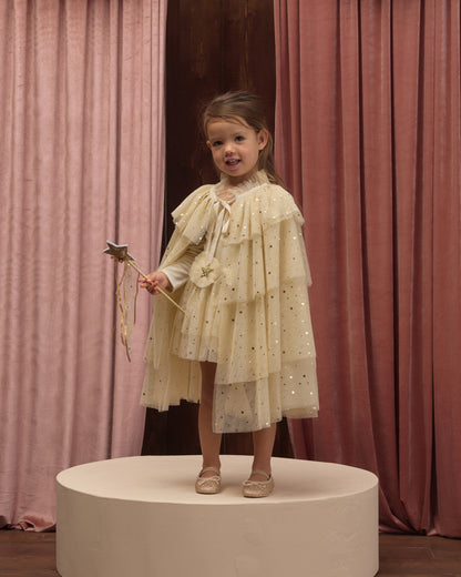 Noralee Tulle Cape - Champagne Star