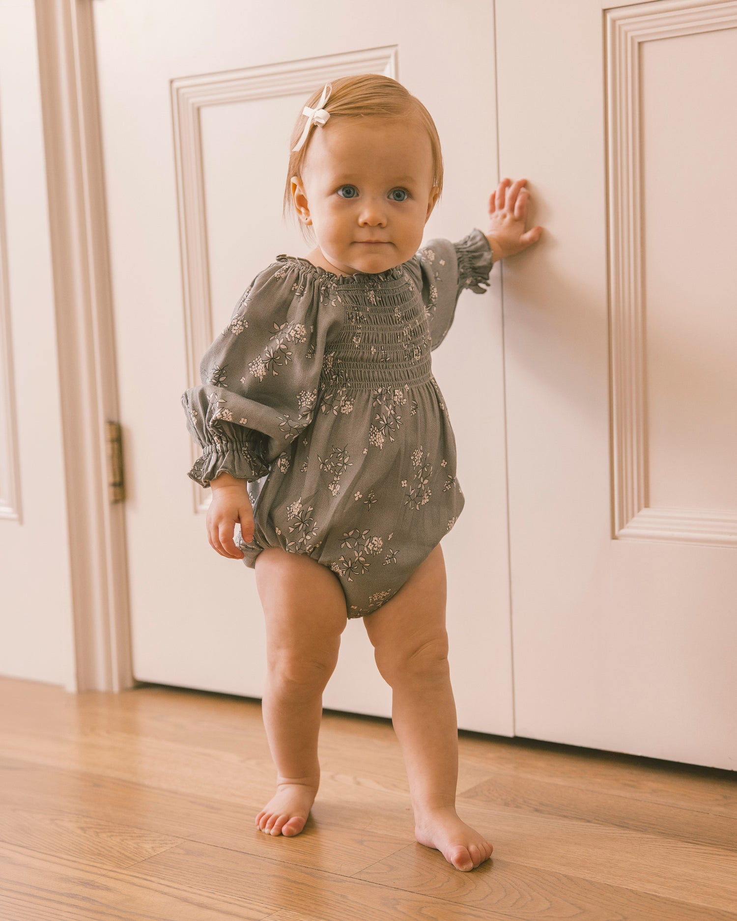 Noralee Autumn Romper - Eucalyptus French Floral